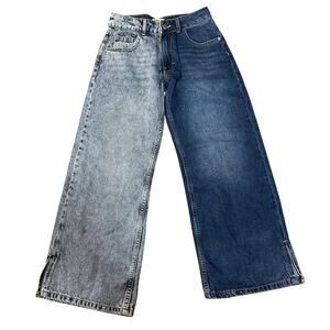 OUTFITTERS Kid's Two-Tone Wide Leg Jeans Size 9-10Y